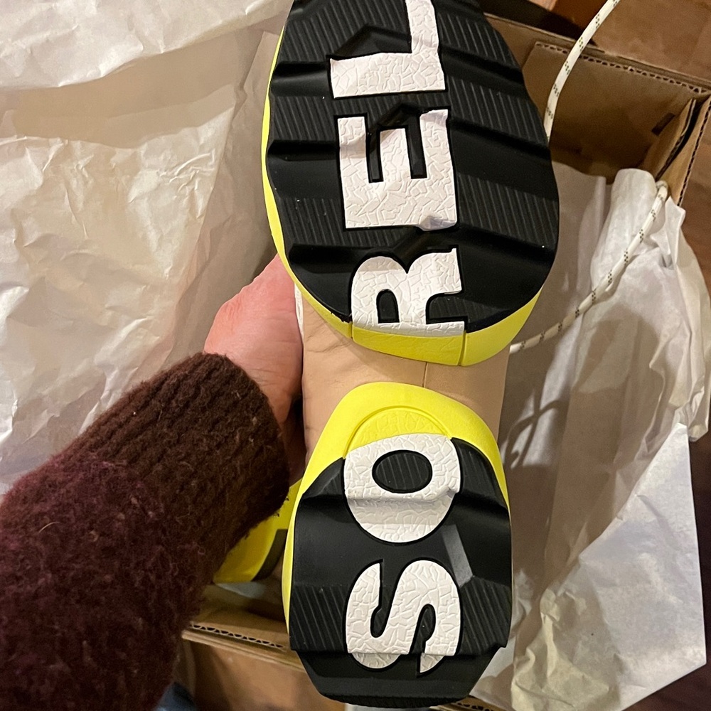 Sorel Women's Kinetic Impact Lace Sneakers in Pale Lavender and Yellow - Picture 5 of 8